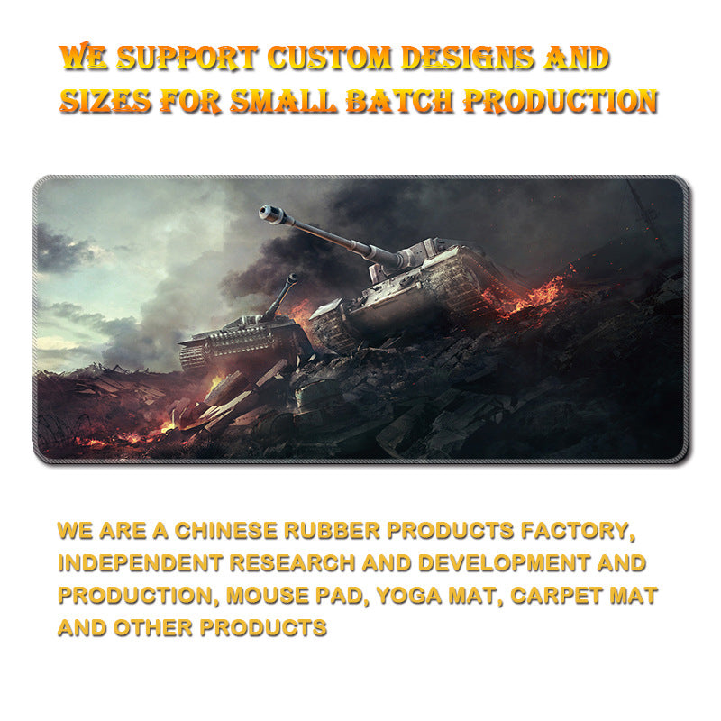 Extended Gaming Mouse Pad | Military & Tank Design | Rubber + Cloth | Stitched & Overlock Edges | 300–900mm | 2mm & 3mm | 5 Designs