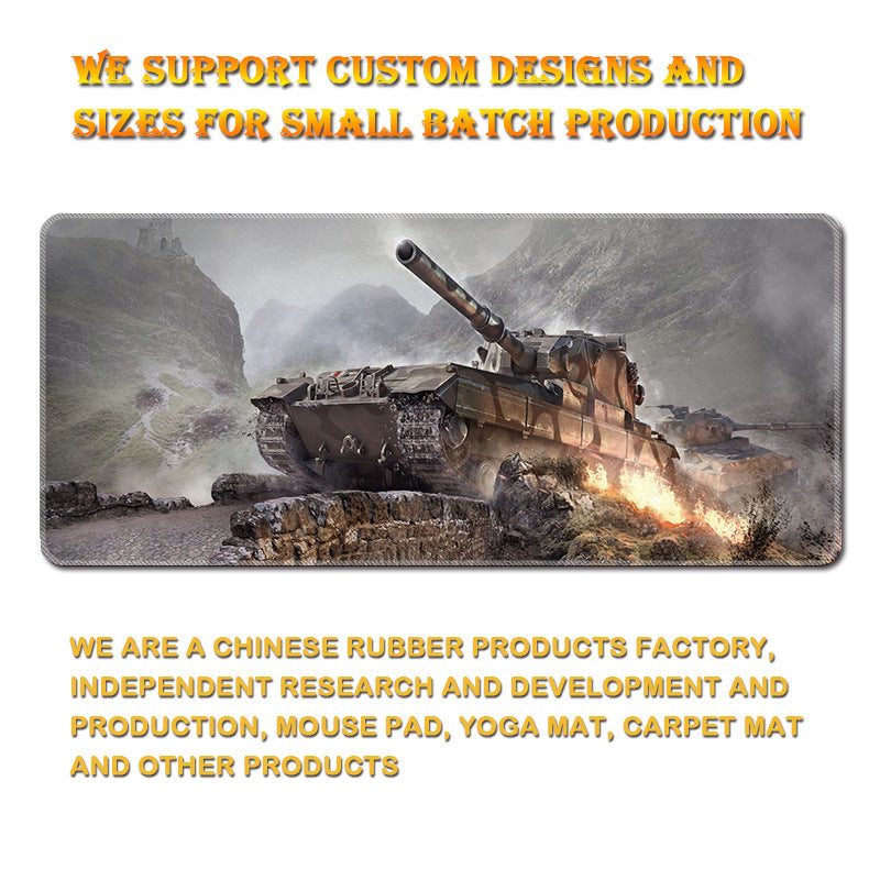 Extended Gaming Mouse Pad | Military & Tank Design | Rubber + Cloth | Stitched & Overlock Edges | 300–900mm | 2mm & 3mm | 5 Designs