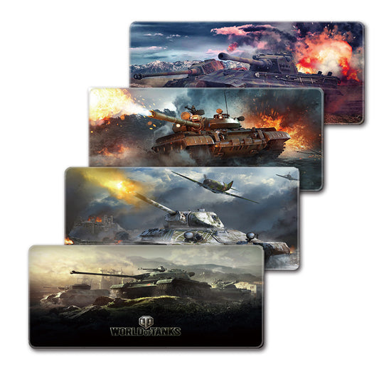 Extended Gaming Mouse Pad | Military & Tank Design | Rubber + Cloth | Stitched & Overlock Edges | 300–900mm | 2mm & 3mm | 5 Designs