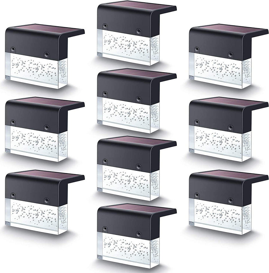 Solar LED Step & Fence Light | IP65 Waterproof | Warm White & RGB | 8–9hr | 100K hr Lifespan | 1, 4, 6 & 8pc | Black
