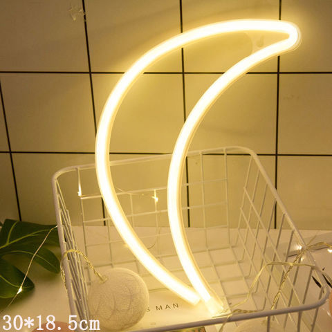 LED Neon Sign Night Light | USB & 3×AA Battery | Induction Switch | 30×18.5×2cm | 1.9W | Wall Hanging | 24 Designs | Bedroom, Party & Home Decor | Gift | Styles A–X