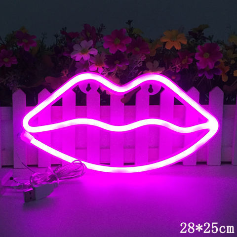 LED Neon Sign Night Light | USB & 3×AA Battery | Induction Switch | 30×18.5×2cm | 1.9W | Wall Hanging | 24 Designs | Bedroom, Party & Home Decor | Gift | Styles A–X