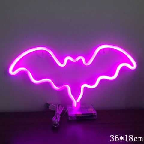 LED Neon Sign Night Light | USB & 3×AA Battery | Induction Switch | 30×18.5×2cm | 1.9W | Wall Hanging | 24 Designs | Bedroom, Party & Home Decor | Gift | Styles A–X