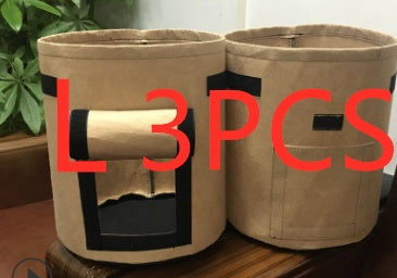 Non-Woven Plant Grow Bag | Breathable & Degradable | Side Harvest Window | Double Handles | Reusable | Small, Medium & Large | 1–6pc Packs | Potato, Tomato & Vegetable Growing | Black, Green, Camel Brown & Light Gray