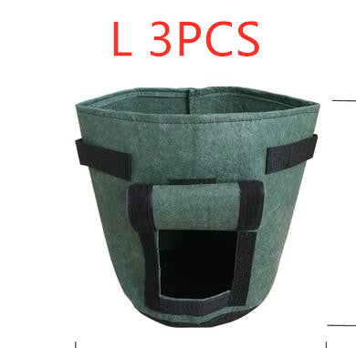 Non-Woven Plant Grow Bag | Breathable & Degradable | Side Harvest Window | Double Handles | Reusable | Small, Medium & Large | 1–6pc Packs | Potato, Tomato & Vegetable Growing | Black, Green, Camel Brown & Light Gray