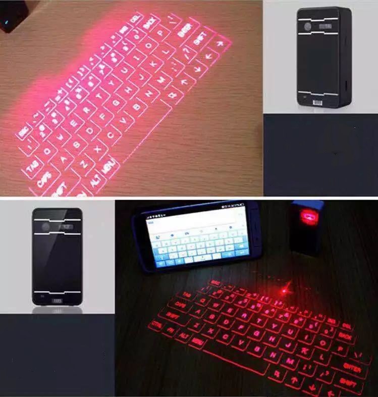 Bluetooth Laser Projection Virtual Keyboard | Wireless | Built-In Speaker | Mouse Function | 3 Colours