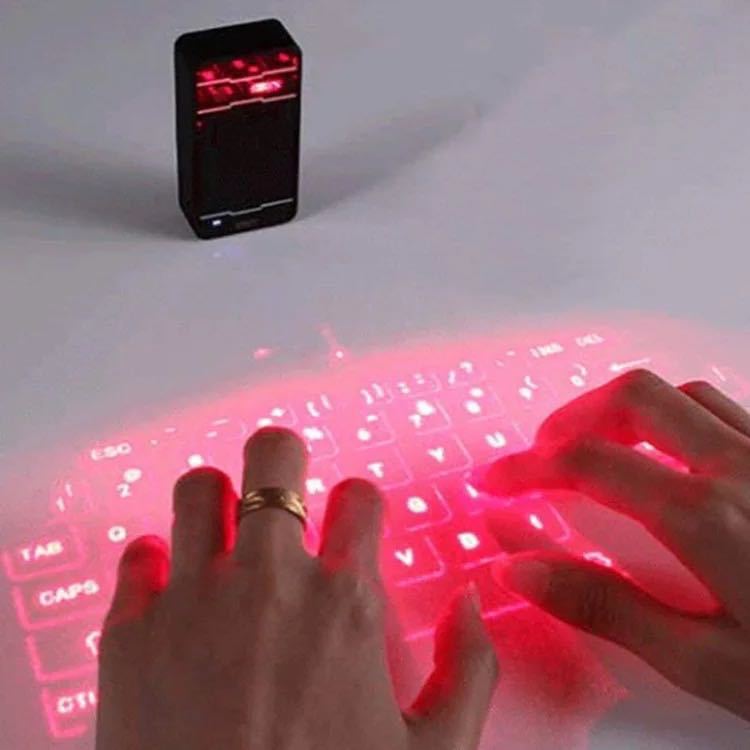 Bluetooth Laser Projection Virtual Keyboard | Wireless | Built-In Speaker | Mouse Function | 3 Colours