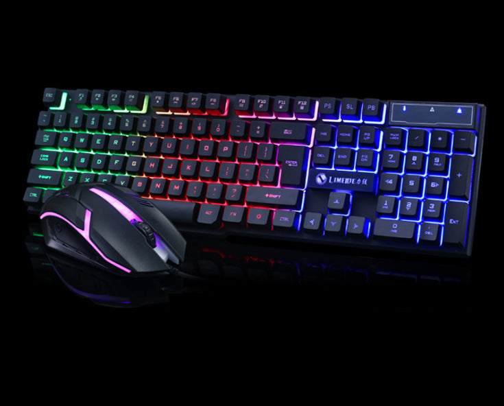 GTX300 Wired Gaming Keyboard & Mouse Combo | RGB Backlight, 1000DPI, USB Plug & Play | Black & White