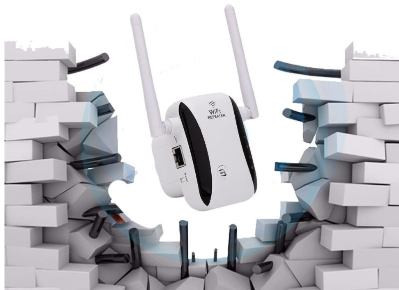WiFi Wireless Repeater & Range Extender | 802.11n, Lightning Protection, 110–240V | EU/US/UK/AU Plug