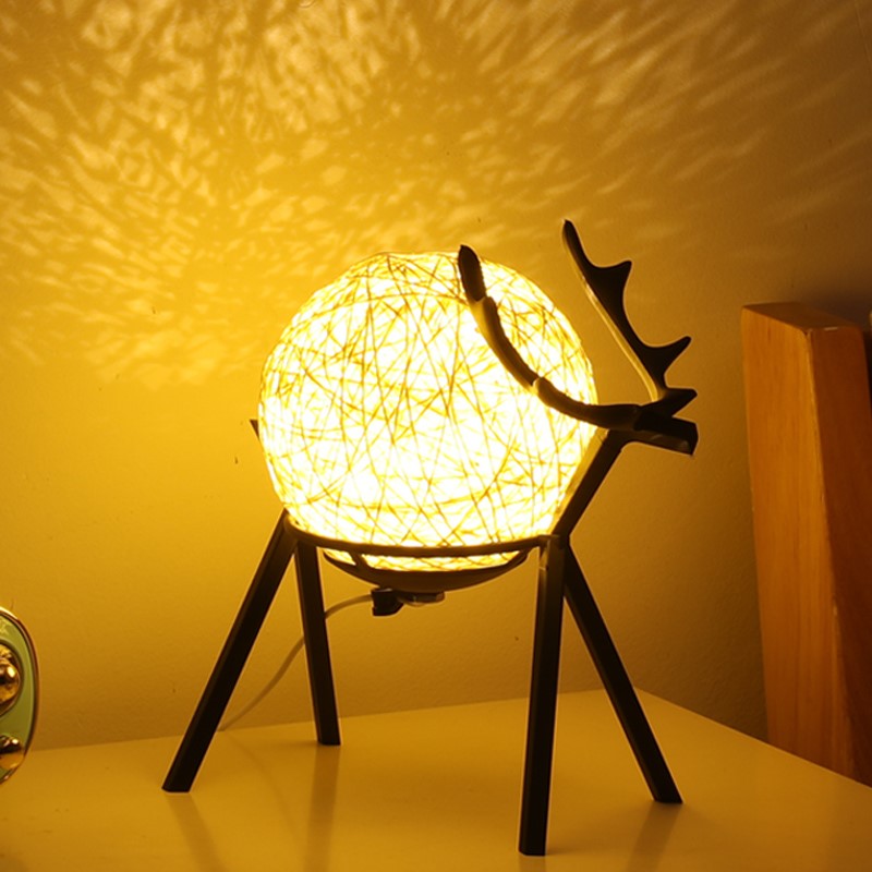 Retro Bedside Night Lamp | LED | ≤36V | Blue, Pink & Yellow | Fixed, Dimmable & Remote Control | 11 Dimming Levels | 3 Timer Settings | Bedroom, Couples & Romantic Decor | Night Light