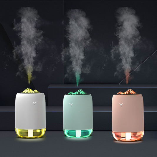 Magic Flame Ultrasonic Humidifier & Aroma Diffuser | 2W USB | 2–8hr Timer | ≤36dB | Auto Shut-Off | Desktop | Light Blue, Pink & White