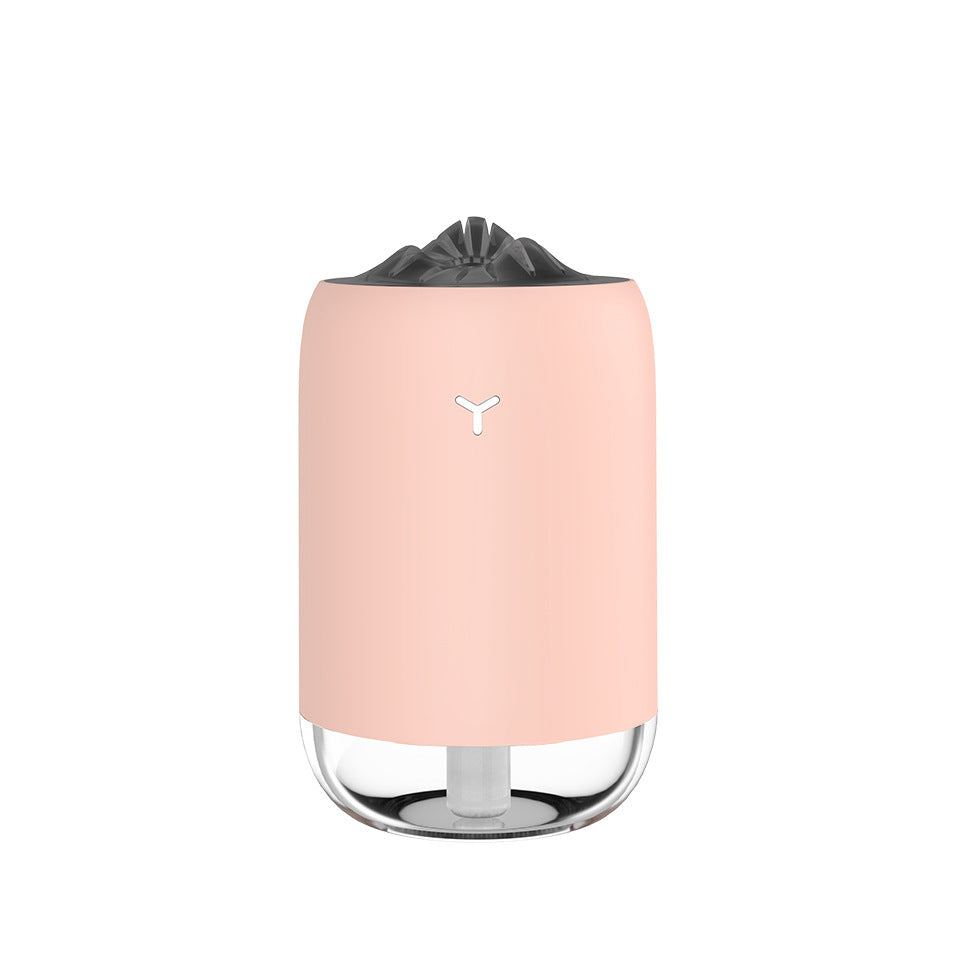 Magic Flame Ultrasonic Humidifier & Aroma Diffuser | 2W USB | 2–8hr Timer | ≤36dB | Auto Shut-Off | Desktop | Light Blue, Pink & White
