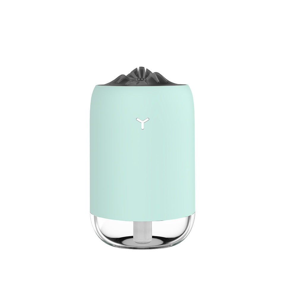 Magic Flame Ultrasonic Humidifier & Aroma Diffuser | 2W USB | 2–8hr Timer | ≤36dB | Auto Shut-Off | Desktop | Light Blue, Pink & White