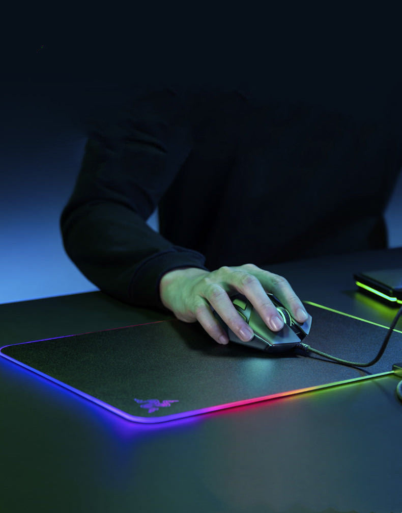 Razer Firefly V2 RGB Gaming Mouse Pad | 19-Zone Chroma Lighting, Micro-Textured, Cable Catch | Black