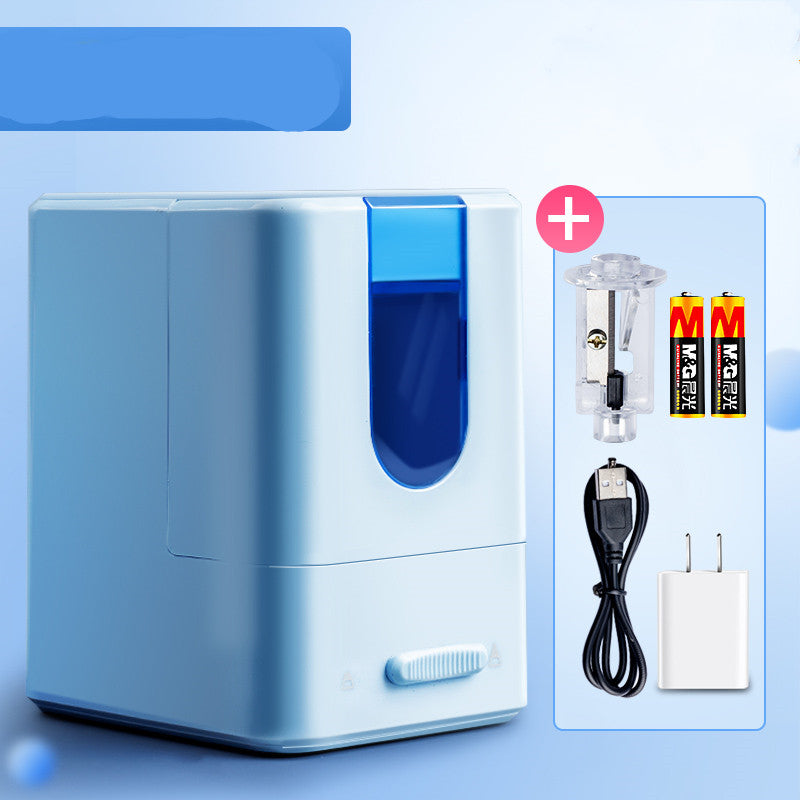 Chenguang Electric Pencil Sharpener | Automatic, Battery & USB | Kids & Students | Blue & White