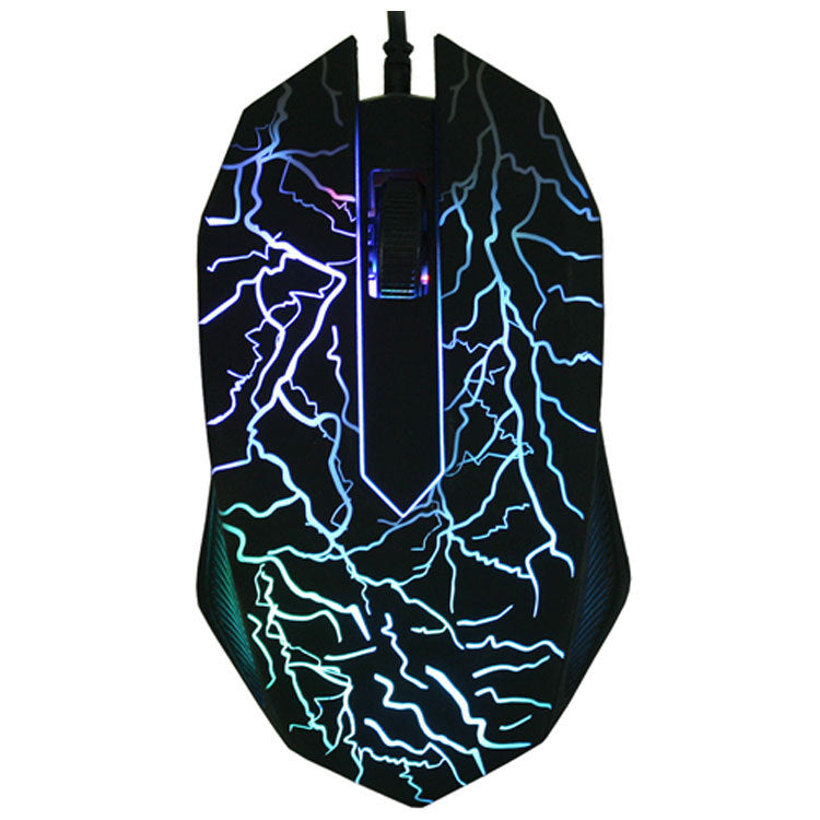 Wired USB Gaming Mouse | 2400 DPI | 4-Gear Adjustable | 6 Buttons | 4-Way Scroll | Ergonomic | 1.45m Cable | Black & White