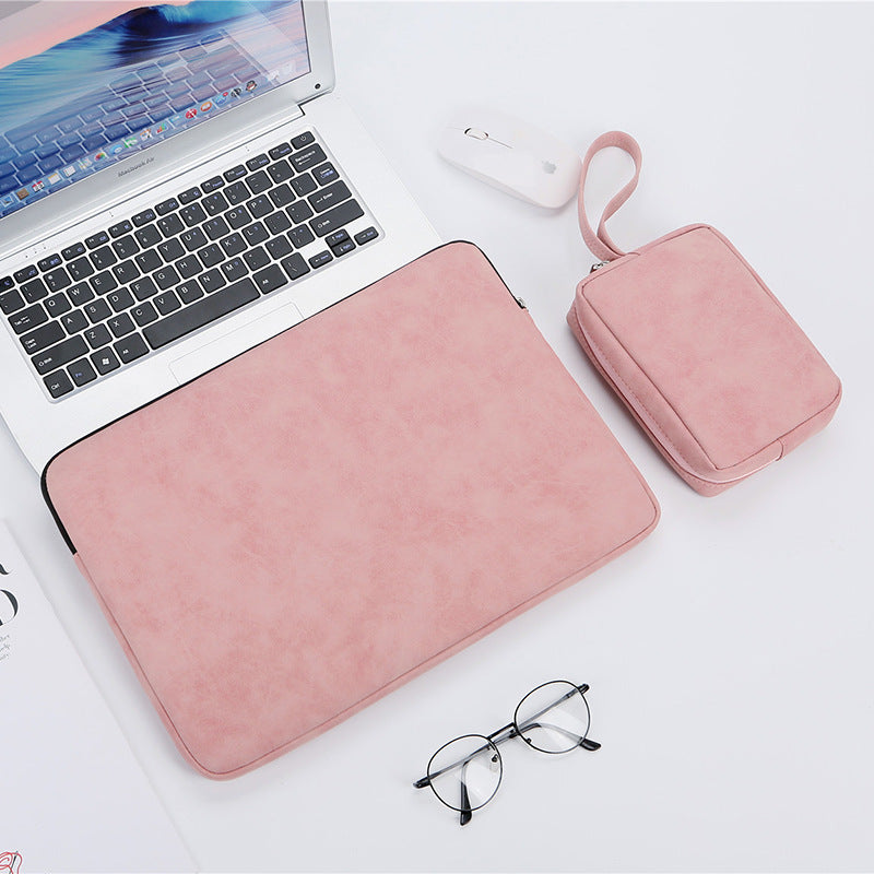 PU Leather Laptop Sleeve Bag | Waterproof, Shock-Resistant | 13", 14" & 15" | Black, Gray & Pink