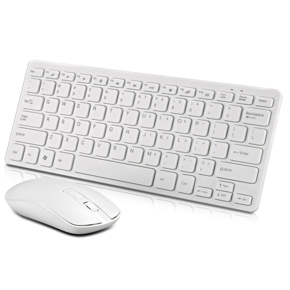 Wireless Keyboard & Mouse Combo | Chocolate Keys | 10m Range | 1200 DPI | USB Receiver | Home, Office & Gaming | Black & White