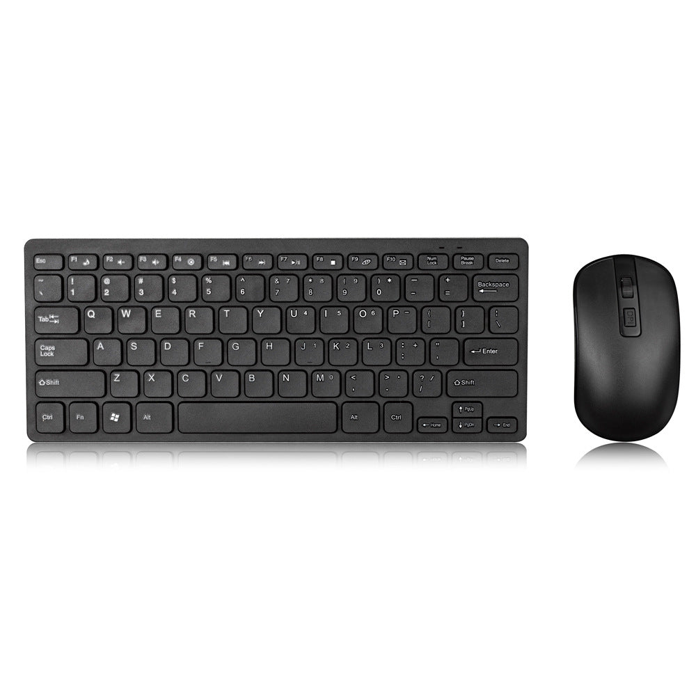 Wireless Keyboard & Mouse Combo | Chocolate Keys | 10m Range | 1200 DPI | USB Receiver | Home, Office & Gaming | Black & White