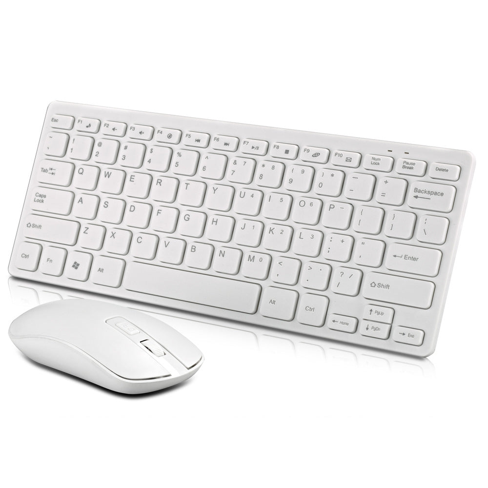 Wireless Keyboard & Mouse Combo | Chocolate Keys | 10m Range | 1200 DPI | USB Receiver | Home, Office & Gaming | Black & White