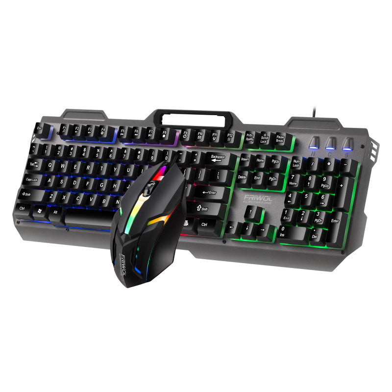 KT600 Wired Gaming Keyboard & Mouse Set | Backlight, Ergonomic, Multimedia Keys, 1000DPI | Black