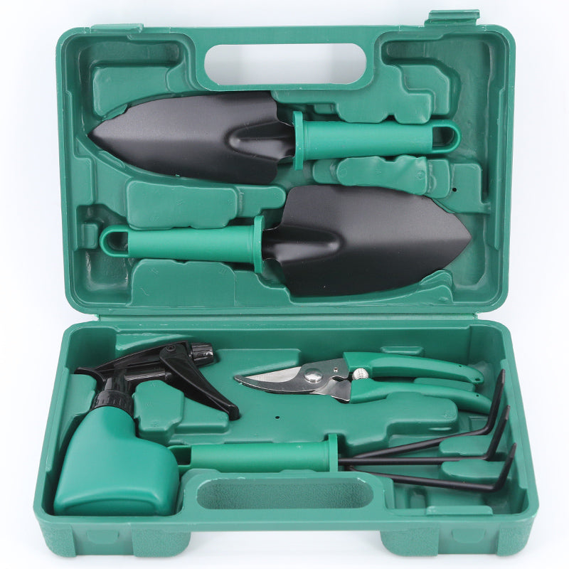 Garden Tool Set | Iron Head & Plastic Handle | Single, 5-Piece & 10-Piece Sets | Green & Purple | Trowel, Rake & More | Lightweight & Durable | Home Garden & Planting