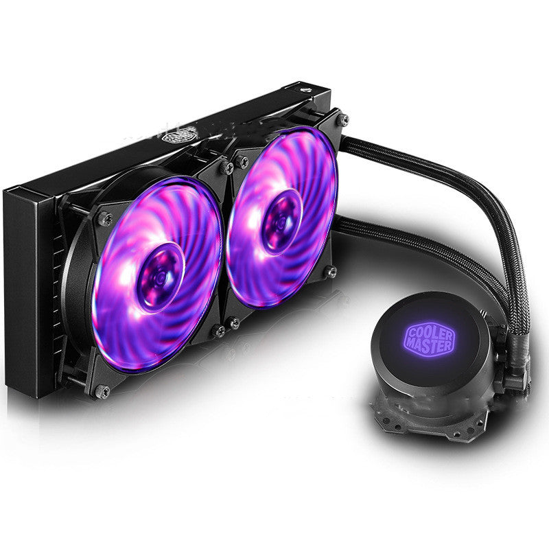 240mm RGB AIO CPU Liquid Cooler | Dual Fan, Dual-Chamber Pump | Intel & AMD | Purple