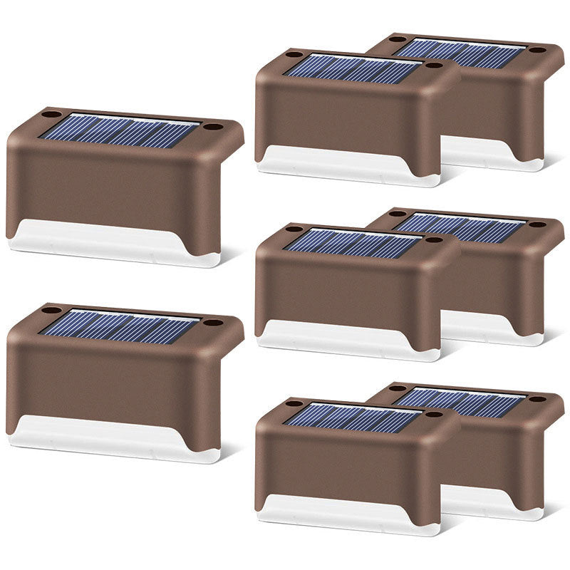 Solar LED Outdoor Step & Fence Light | Warm White | Auto On/Off | Waterproof | 75×44×42mm | European Style | Deck, Stairs, Garden & Pathway | 1–20pc Packs | Black & Brown