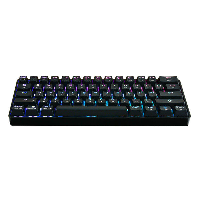 Wireless Bluetooth Mechanical Keyboard | Colorful PBT Keycaps | 29.5×11×4cm | 10m Range | Desktop, Laptop & Tablet | Black & White