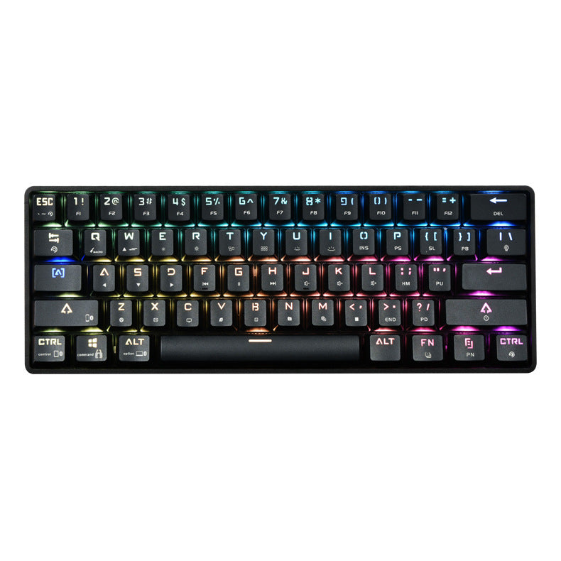 Wireless Bluetooth Mechanical Keyboard | Colorful PBT Keycaps | 29.5×11×4cm | 10m Range | Desktop, Laptop & Tablet | Black & White