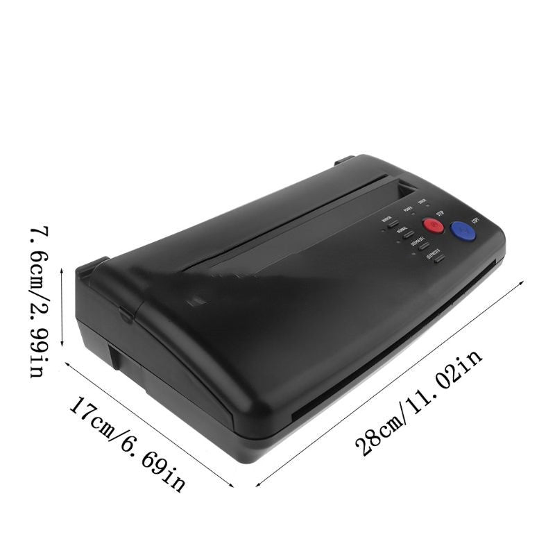 Tattoo Stencil Transfer Machine | Essence Transfer Stamp Desk, 110-220V, Black, AU/EU/UK/US Plug