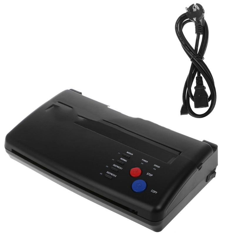 Tattoo Stencil Transfer Machine | Essence Transfer Stamp Desk, 110-220V, Black, AU/EU/UK/US Plug