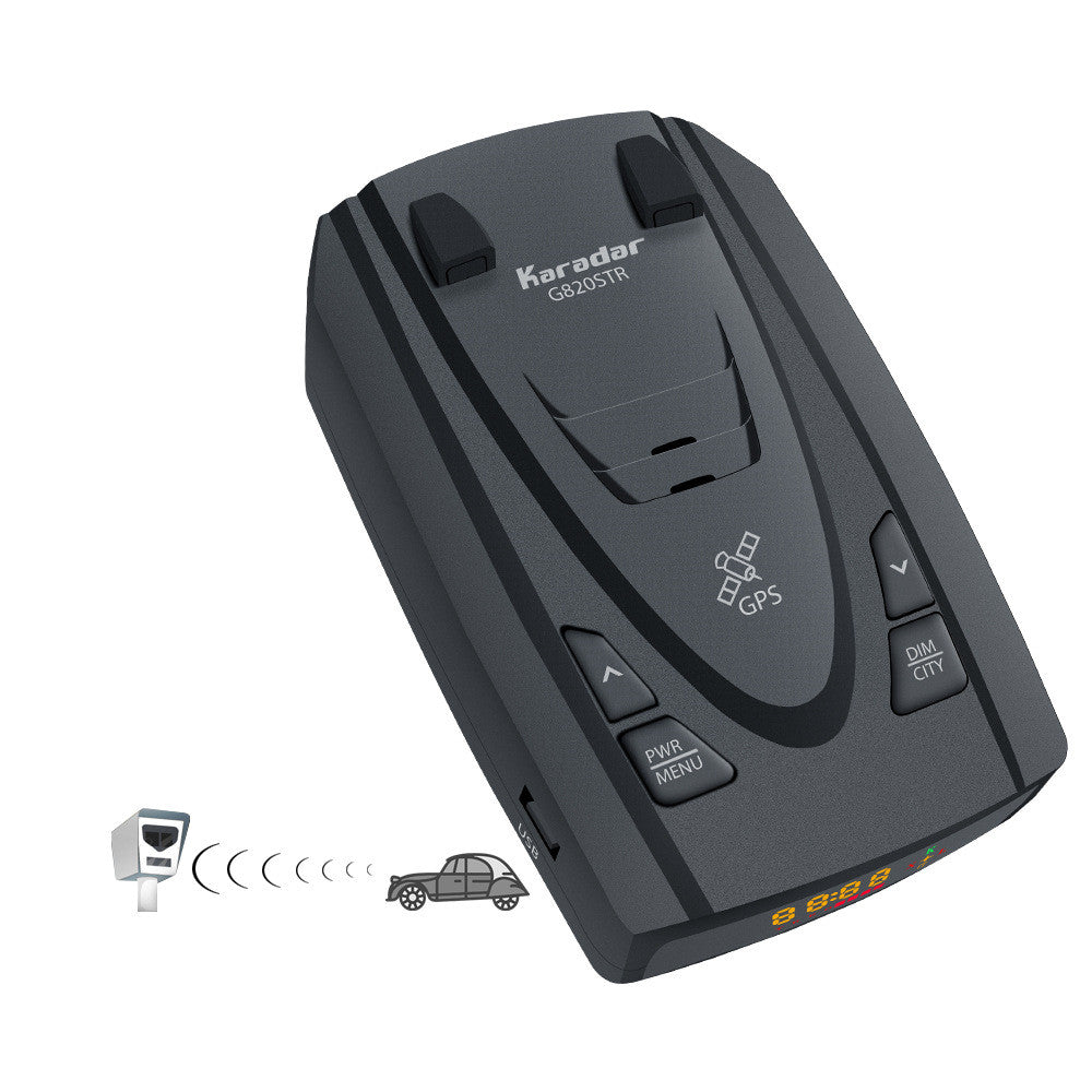 VG-2 Car Radar & GPS Speed Detector | LED Display, 5V, Anti-Radar Detection, Black