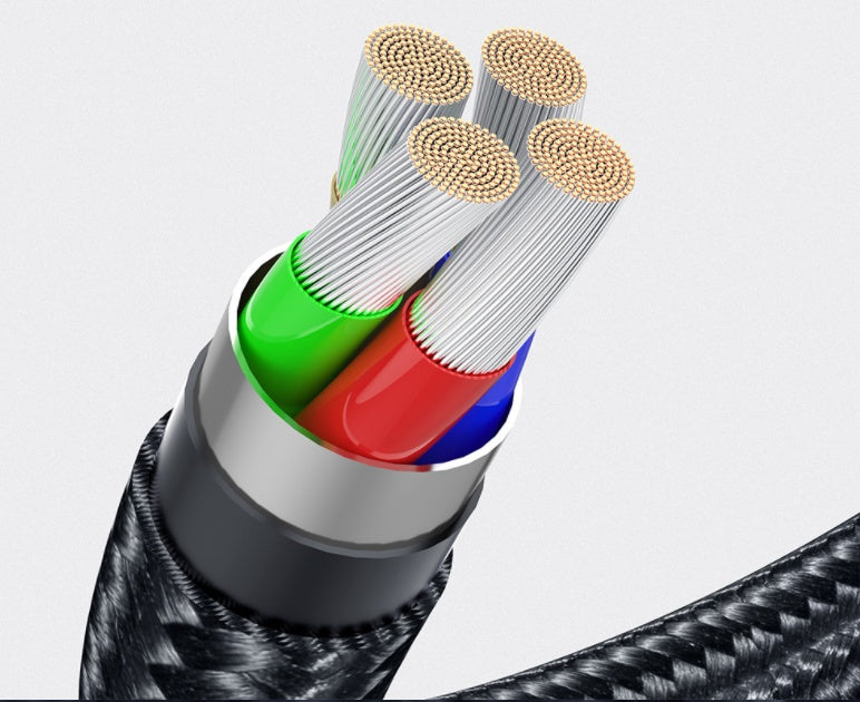 Essager 540° Rotating Magnetic Charging Cable | 5V/2.4A Fast Charge | LED Indicator | Nylon Braided | USB-C, Lightning & Micro USB | 1m & 2m | Black, Purple & Red