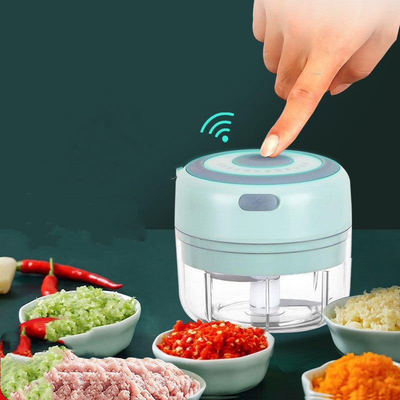 Mini Electric USB Rechargeable Garlic & Food Chopper | 30W | 1200mAh | BPA-Free | Stainless Steel Blade | 100ml, 250ml & 350ml | Green, Pink & White | Kitchen Tool