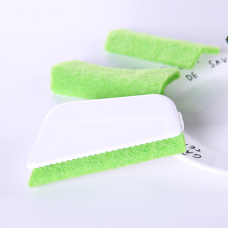 Window Groove Gap Cleaning Brush | All-Season | Slim Bristle Design | Track, Sliding Door & Keyboard Cleaning | Lightweight 55g | Green & Grey | Home Cleaning Tool