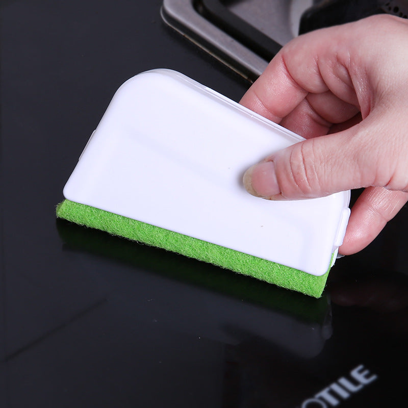 Window Groove Gap Cleaning Brush | All-Season | Slim Bristle Design | Track, Sliding Door & Keyboard Cleaning | Lightweight 55g | Green & Grey | Home Cleaning Tool