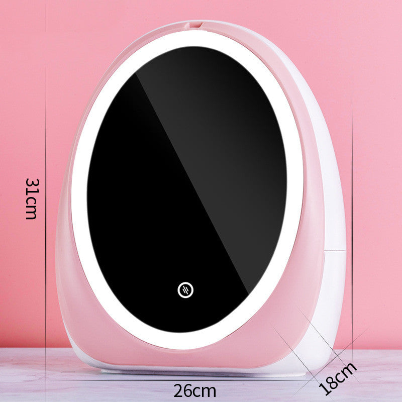Large Acrylic Desktop Storage & Makeup Organiser | 35L | With Lid & Compartments | Korean Style | Pink & White | Bedroom, Bathroom & Study | Cosmetics, Jewellery & Accessories