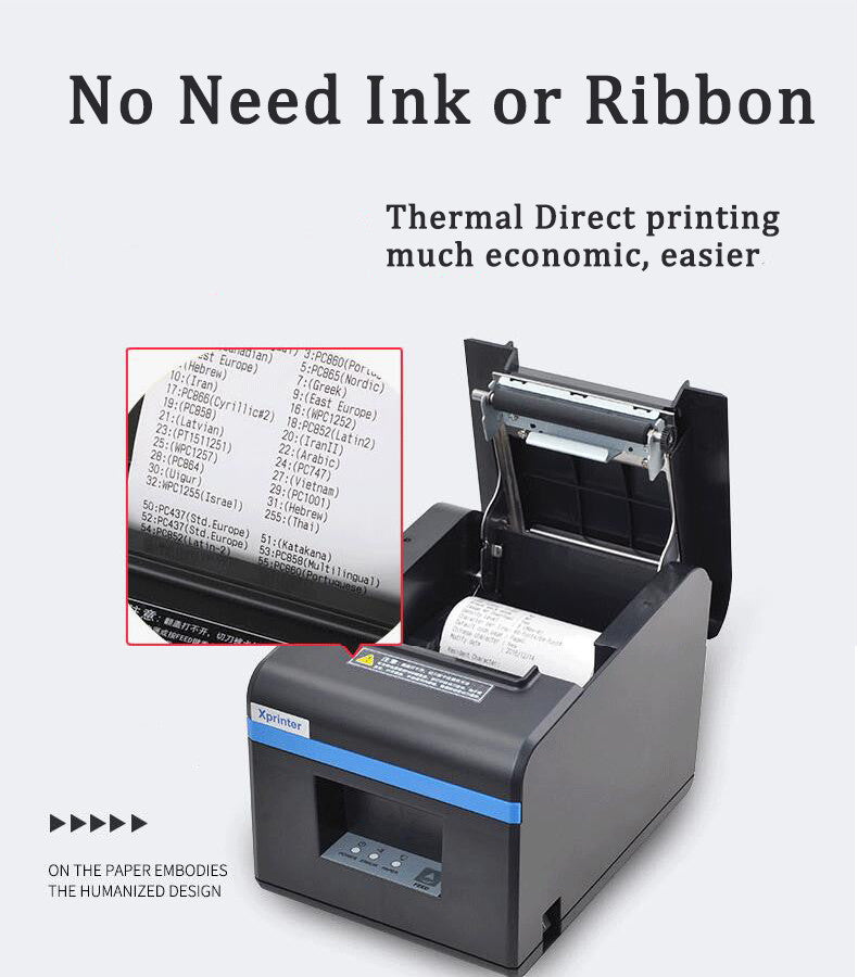 80mm Bluetooth Thermal Receipt Printer | Restaurant Kitchen POS | Bill Ticket Printer | 80x80mm Paper Roll