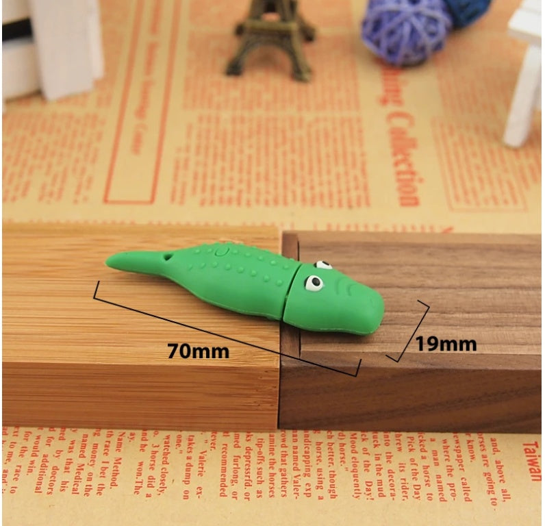 Creative Anime USB Flash Drive | USB 2.0, PVC, 1GB–32GB | Fun Gift for Anime Fans | Green