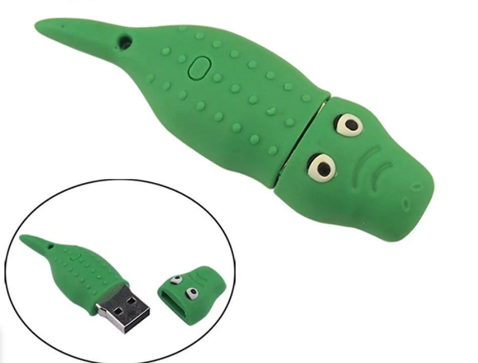 Creative Anime USB Flash Drive | USB 2.0, PVC, 1GB–32GB | Fun Gift for Anime Fans | Green