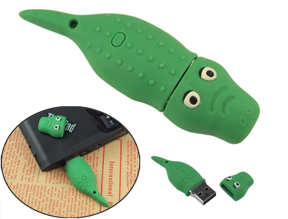 Creative Anime USB Flash Drive | USB 2.0, PVC, 1GB–32GB | Fun Gift for Anime Fans | Green