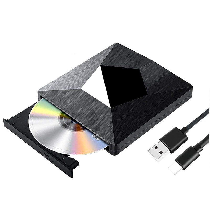 External USB 3.0 DVD Burner & CD/DVD Player | 24X Burn & Read | Plug & Play | Mac & PC | Black & Silver