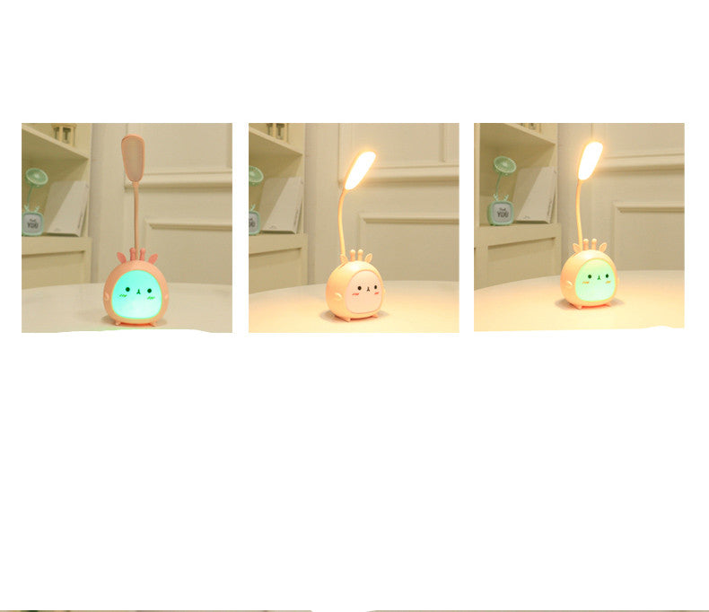 USB LED Bedside Study Night Light | ABS | ≤36V | 7.3×11×21cm | Desk & Dormitory Lamp | Blue, Green, Grey & Pink
