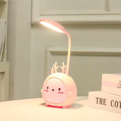 USB LED Bedside Study Night Light | ABS | ≤36V | 7.3×11×21cm | Desk & Dormitory Lamp | Blue, Green, Grey & Pink