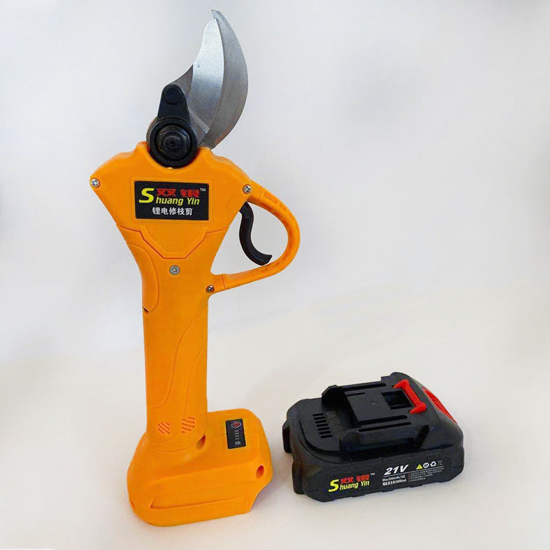 SY350 Electric Pruning Shears | DC21V Lithium Battery, 35mm Cut, 2300 RPM, 2 Batteries Included