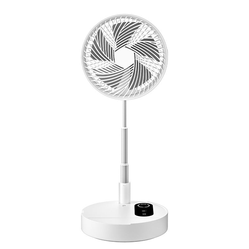 USB Rechargeable Portable Folding Fan | 5W | 3-Speed | Remote Control | Oscillating | Auto Fall-Stop | 9.5-Inch | ≤36dB | 5000mAh & Fixed Head