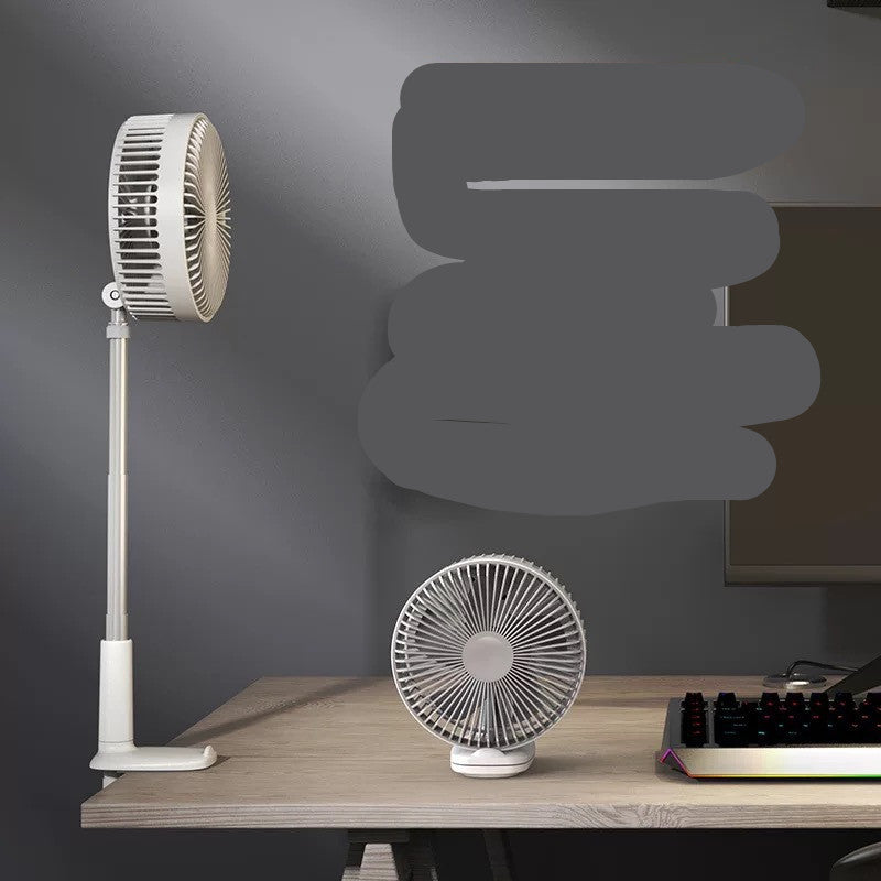 USB Rechargeable Portable Folding Fan | 5W | 3-Speed | Remote Control | Oscillating | Auto Fall-Stop | 9.5-Inch | ≤36dB | 5000mAh & Fixed Head