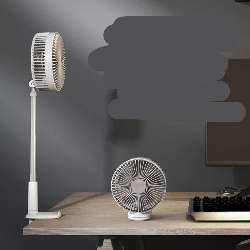 USB Rechargeable Portable Folding Fan | 5W | 3-Speed | Remote Control | Oscillating | Auto Fall-Stop | 9.5-Inch | ≤36dB | 5000mAh & Fixed Head