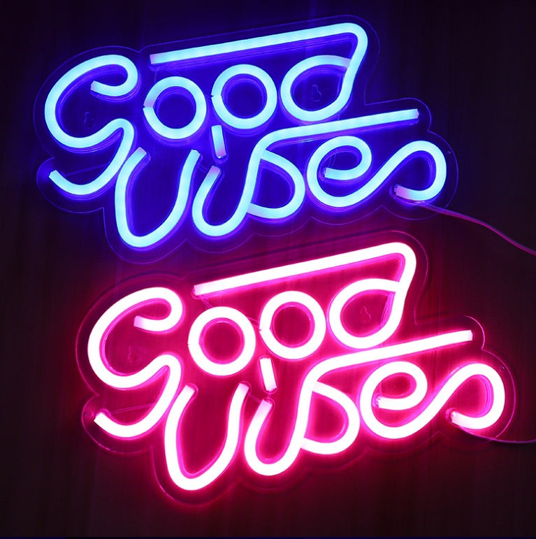 Acrylic LED Neon Sign Wall Light | USB 5V | IP42 | 500,000hr | Transparent Backboard | 4 Designs | Party, Bar & Interior Wall Decor
